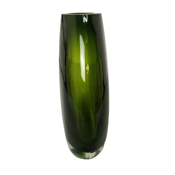 Vtg Partylite Green Rainforest Renewal Reed Diffuser Hand Blown Art Glass Vase - Picture 4 of 5